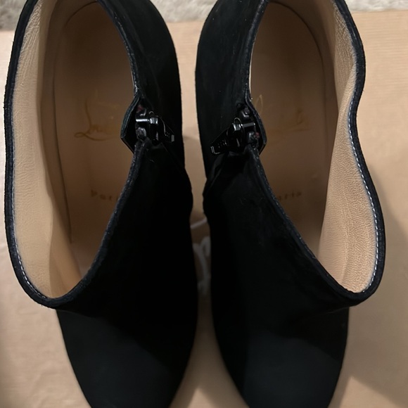 100MM Black Suede Bellissima Booties - Picture 5 of 6